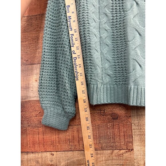 Full Circle Trends Womens Knit Sweater S 100% Acrylic Cable & Textured Design Te - Picture 2 of 6